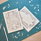 Elegant tiger drinking water among bamboo in forest
