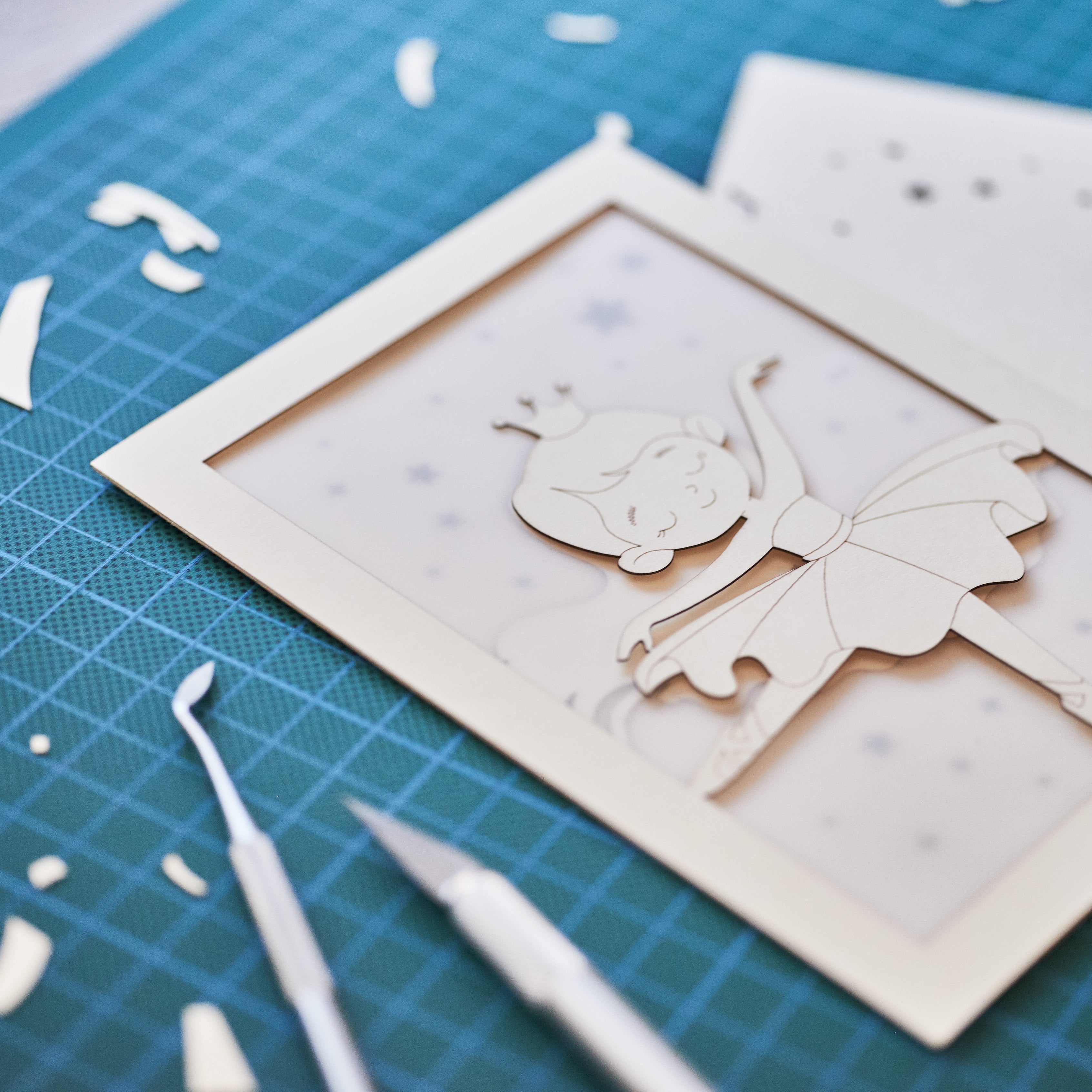 Cute little princess ballerina dancing in tutu