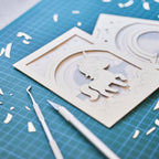 Chubby unicorn dancing under rainbow in clouds with stars