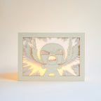 Isaac from Binding of Isaac game with power rays and layered wings