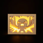 Isaac from Binding of Isaac game with power rays and layered wings