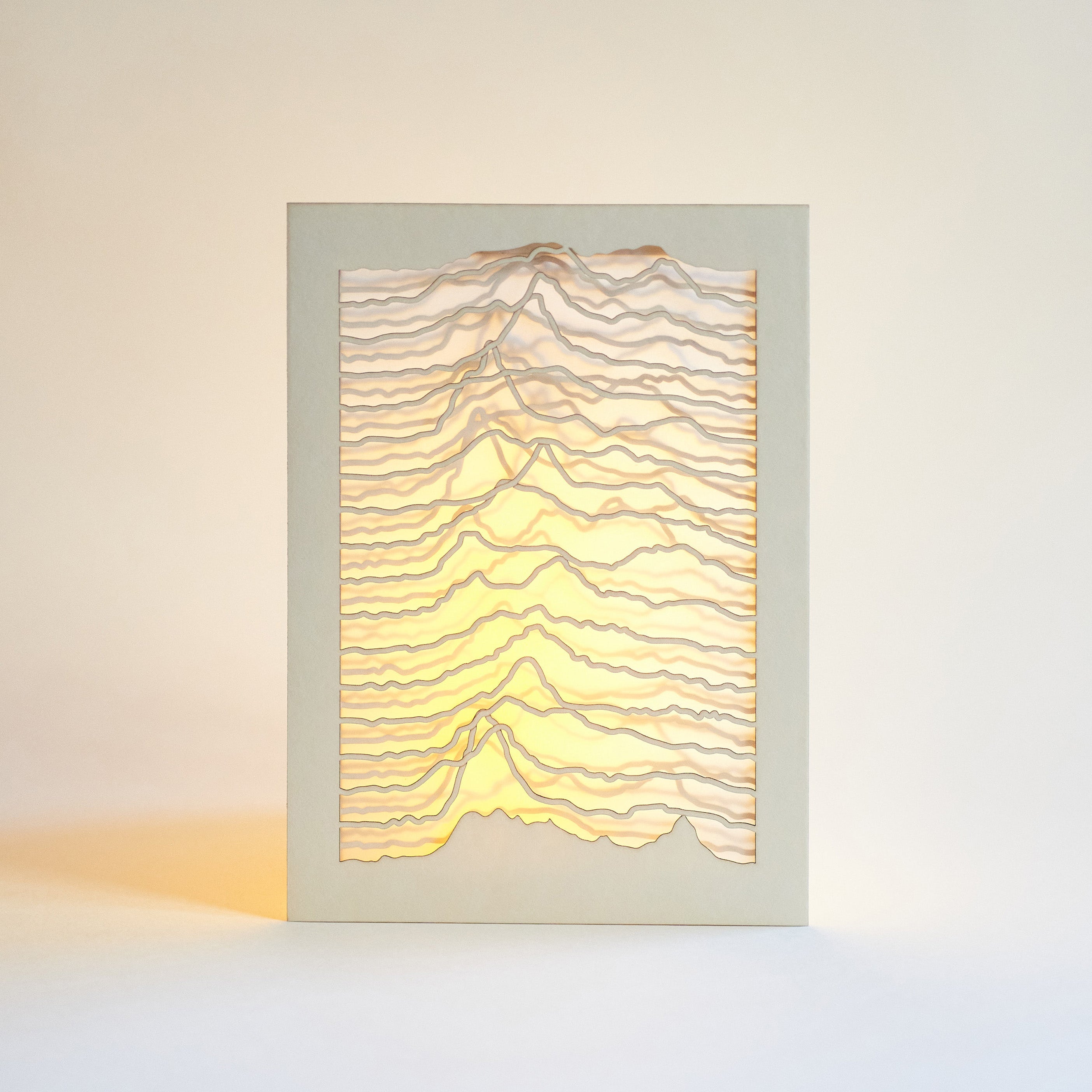 Radio telescope signal waves design as an homage to Joy Division Unknown Pleasures cover