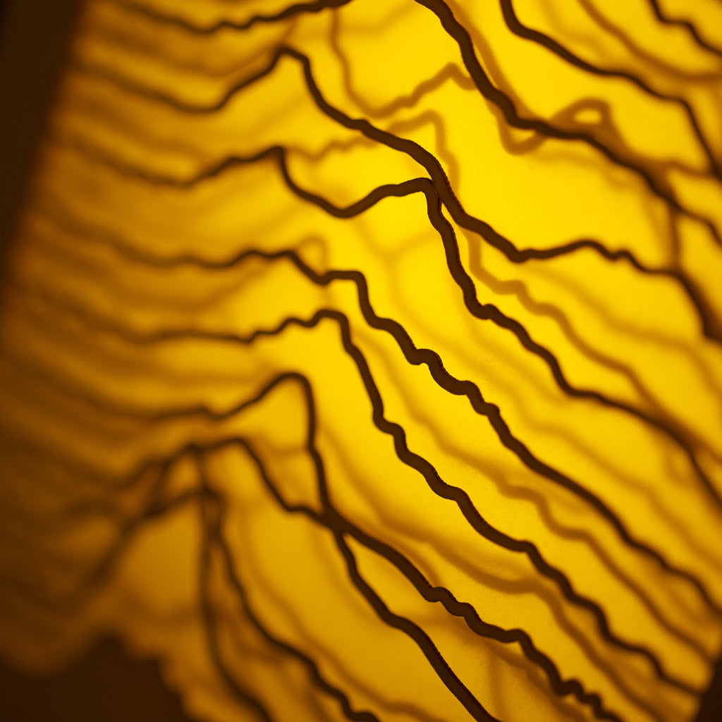 Radio telescope signal waves design as an homage to Joy Division Unknown Pleasures cover