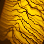 Radio telescope signal waves design as an homage to Joy Division Unknown Pleasures cover