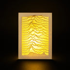 Radio telescope signal waves design as an homage to Joy Division Unknown Pleasures cover