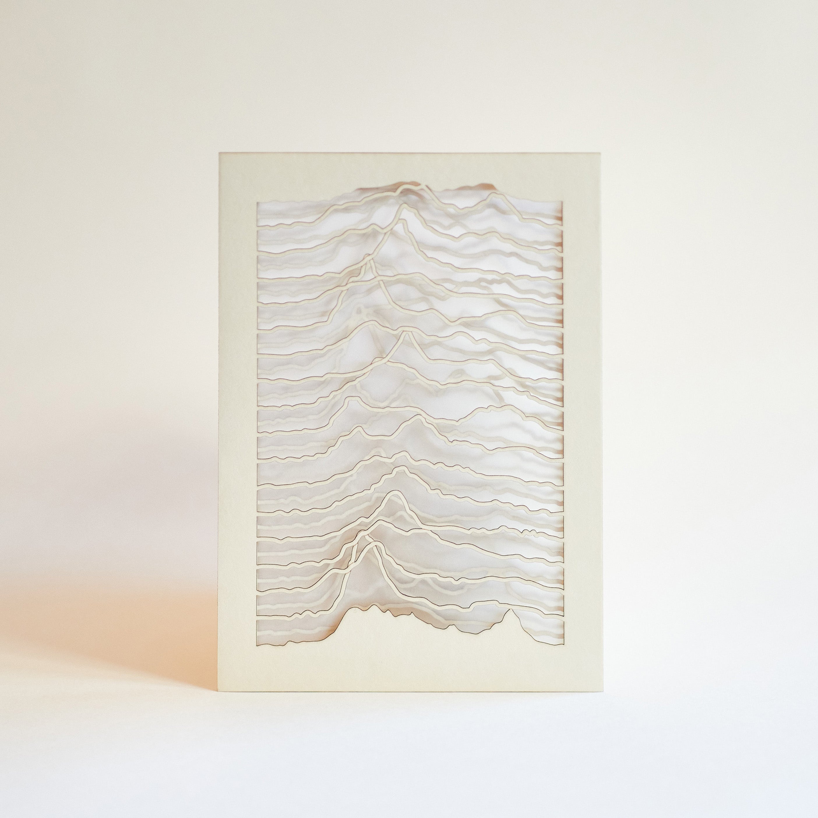 Radio telescope signal waves design as an homage to Joy Division Unknown Pleasures cover