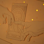 Michelangelo Creation of Adam touching hands with gift compartment