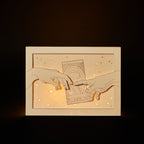 Michelangelo Creation of Adam touching hands with gift compartment