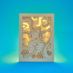 Ocean treasure chest with octopus tentacles and sea creatures