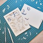 Ocean treasure chest with octopus tentacles and sea creatures