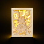 Ocean treasure chest with octopus tentacles and sea creatures