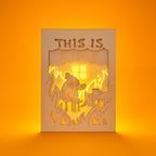 This is fine meme dog with coffee in burning office