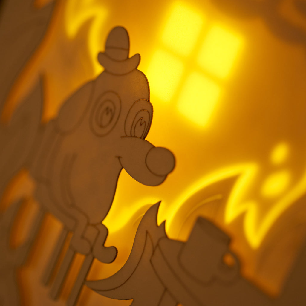 This is fine meme dog with coffee in burning office