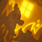 This is fine meme dog with coffee in burning office