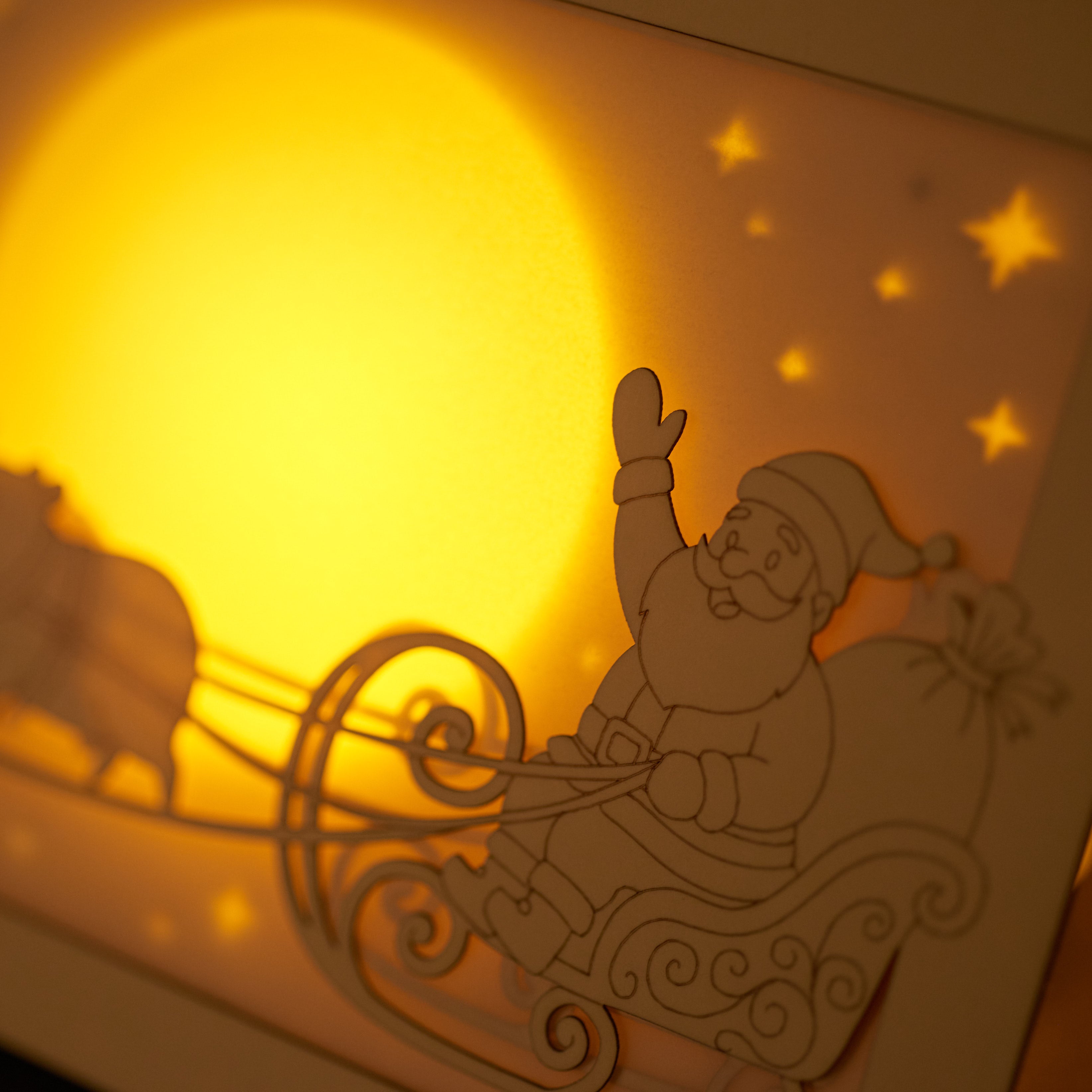 Santa Claus sleigh pulled by capybaras in Christmas night sky