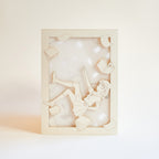 Anime schoolgirl falling amid books and textbooks