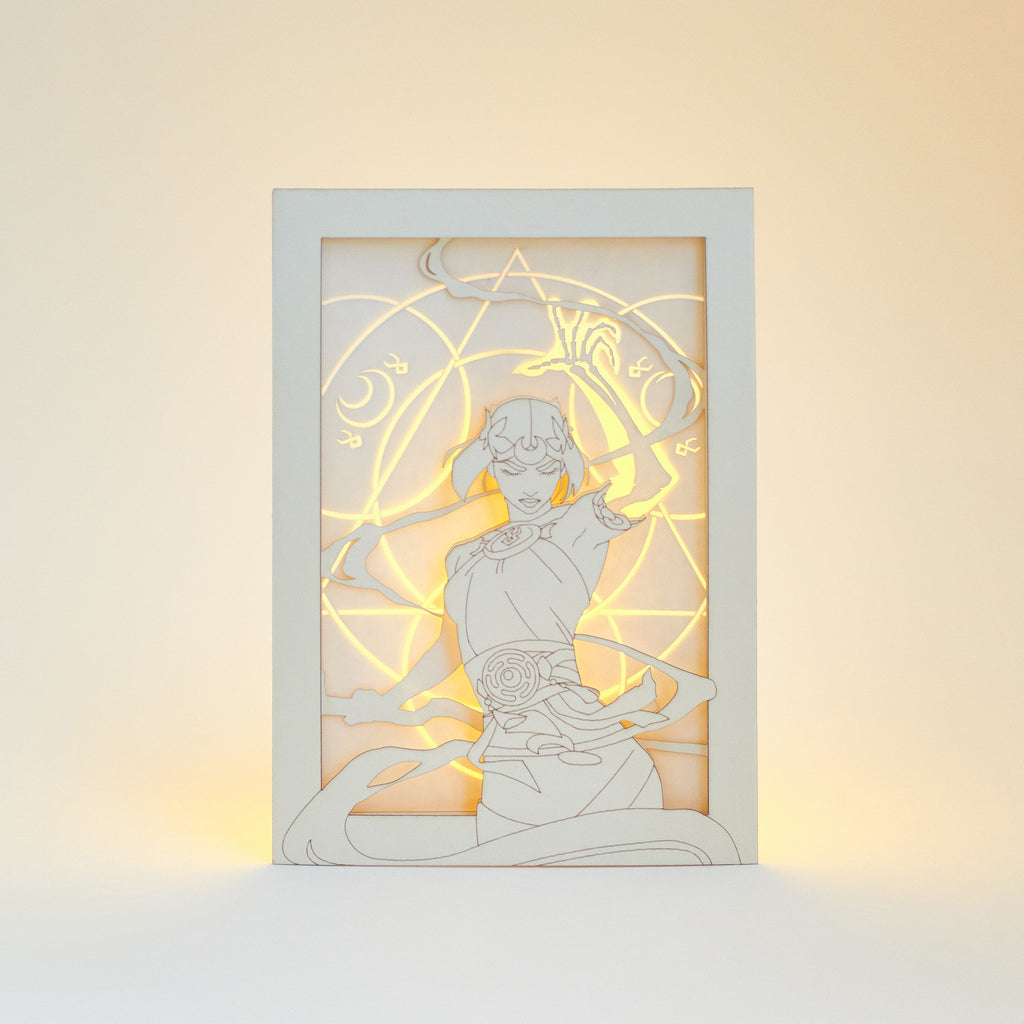 Hades 2, Melinoë. Princess of the Underworld with Magical Runes