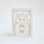 Funny Raccoon Card: Trash Panda with Bubble Tea and Banana Peel