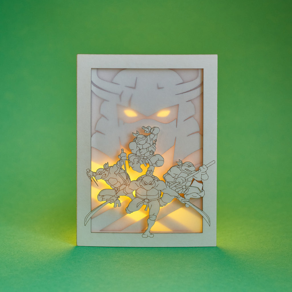 TMNT Ninja Turtles Card: Four Heroes vs Shredder
