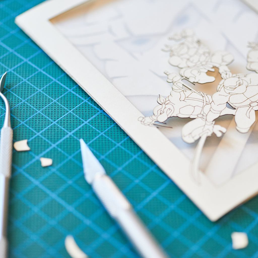 TMNT Ninja Turtles Card: Four Heroes vs Shredder