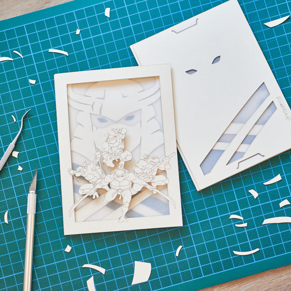 TMNT Ninja Turtles Card: Four Heroes vs Shredder