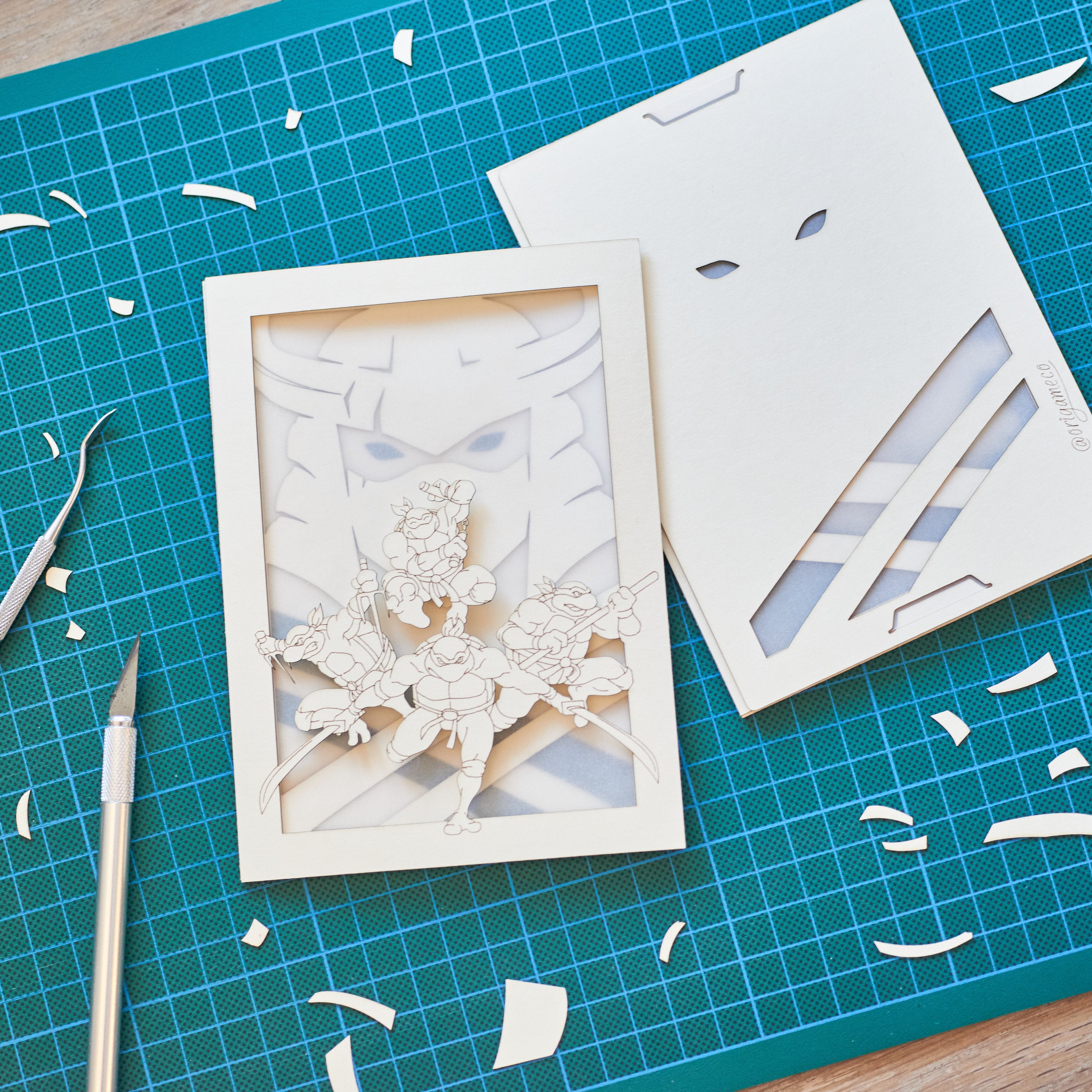 TMNT Ninja Turtles Card: Four Heroes vs Shredder