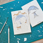 Fallout Vault Boy Card: Thumbs Up and Nuclear Explosion