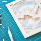 Overwatch Tracer Card: Lena Oxton over Glowing Logo Background