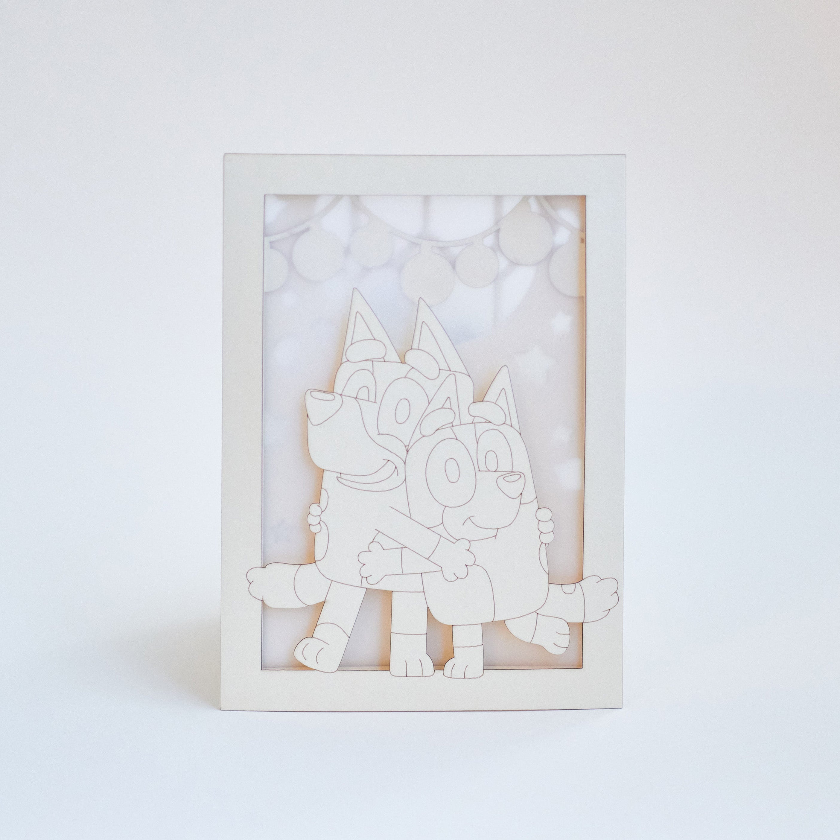 Bluey and Bingo: Sisters in Bedroom with Stained Glass Window