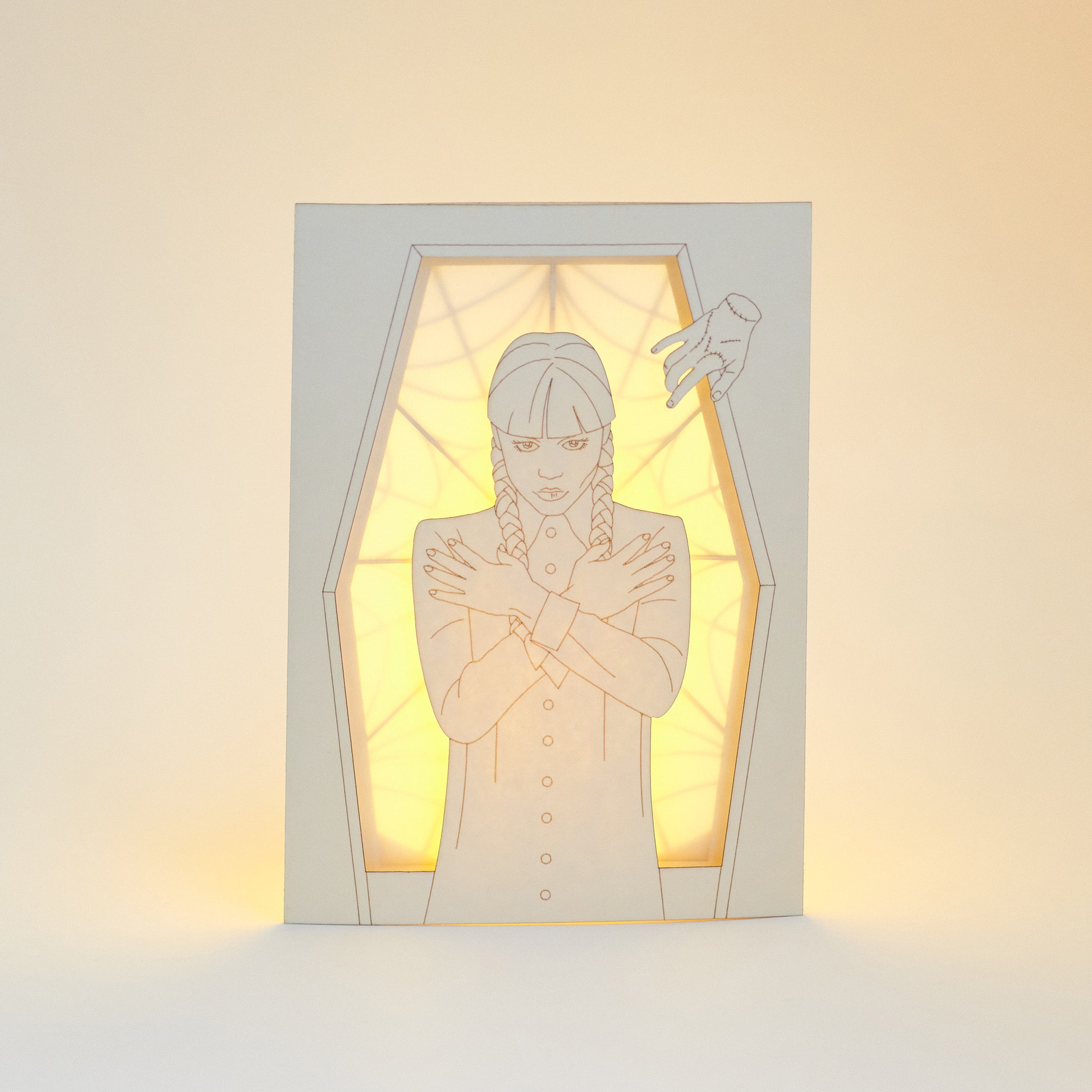 Wednesday Addams in Coffin with Thing