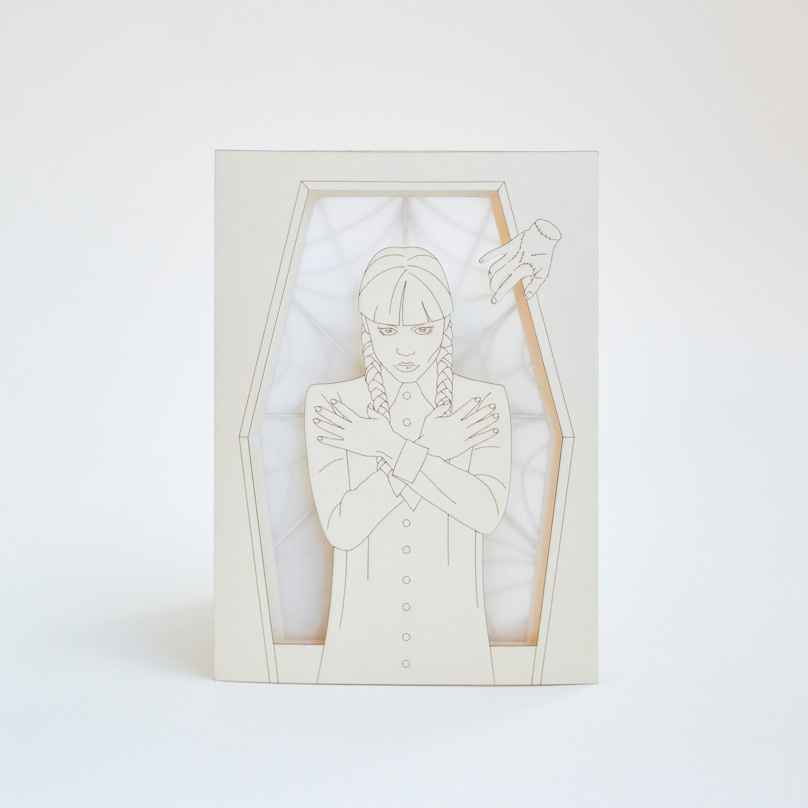 Wednesday Addams in Coffin with Thing