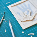 Neon White Card: Mr. White Falling over City Buildings Background