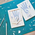 Neon White Card: Mr. White Falling over City Buildings Background