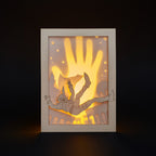 Neon White Card: Mr. White Falling over City Buildings Background