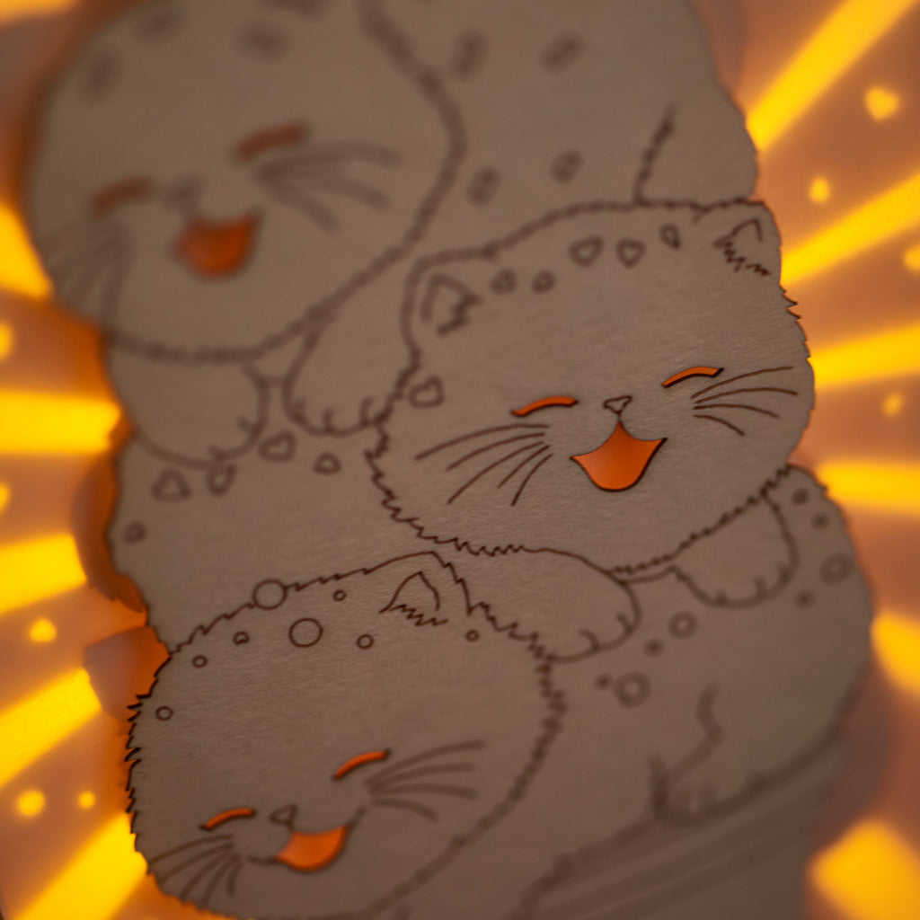 Kittens Ice Cream Cone Card - Cute Cats with Sprinkles on Waffle