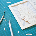 Chow Chow Ice Cream Cone Card: Fluffy Puppies with Sprinkles