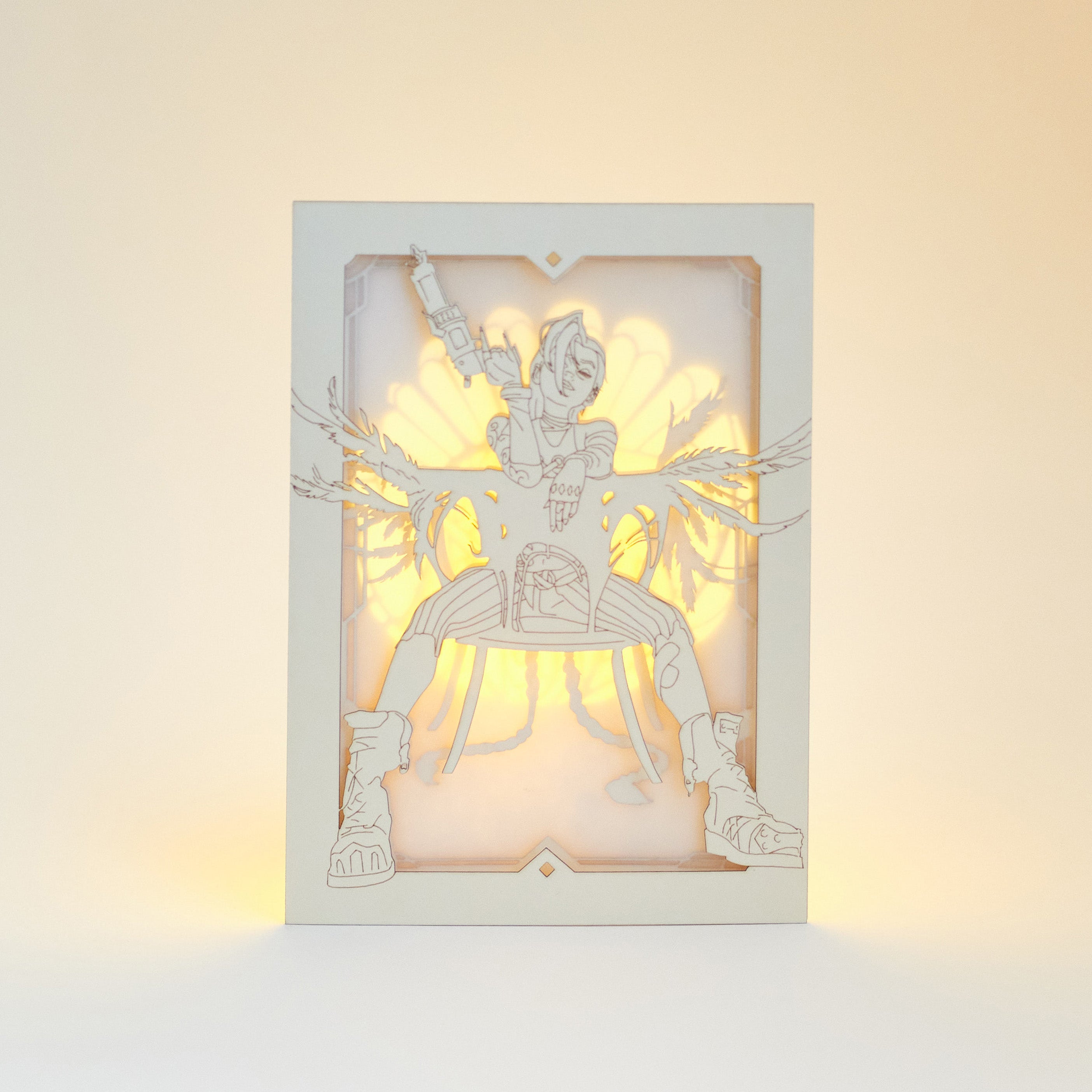 Arcane Jinx Card: Powder with Steampunk Pistol and Art Deco Window