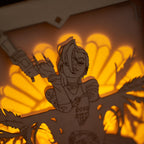 Arcane Jinx Card: Powder with Steampunk Pistol and Art Deco Window