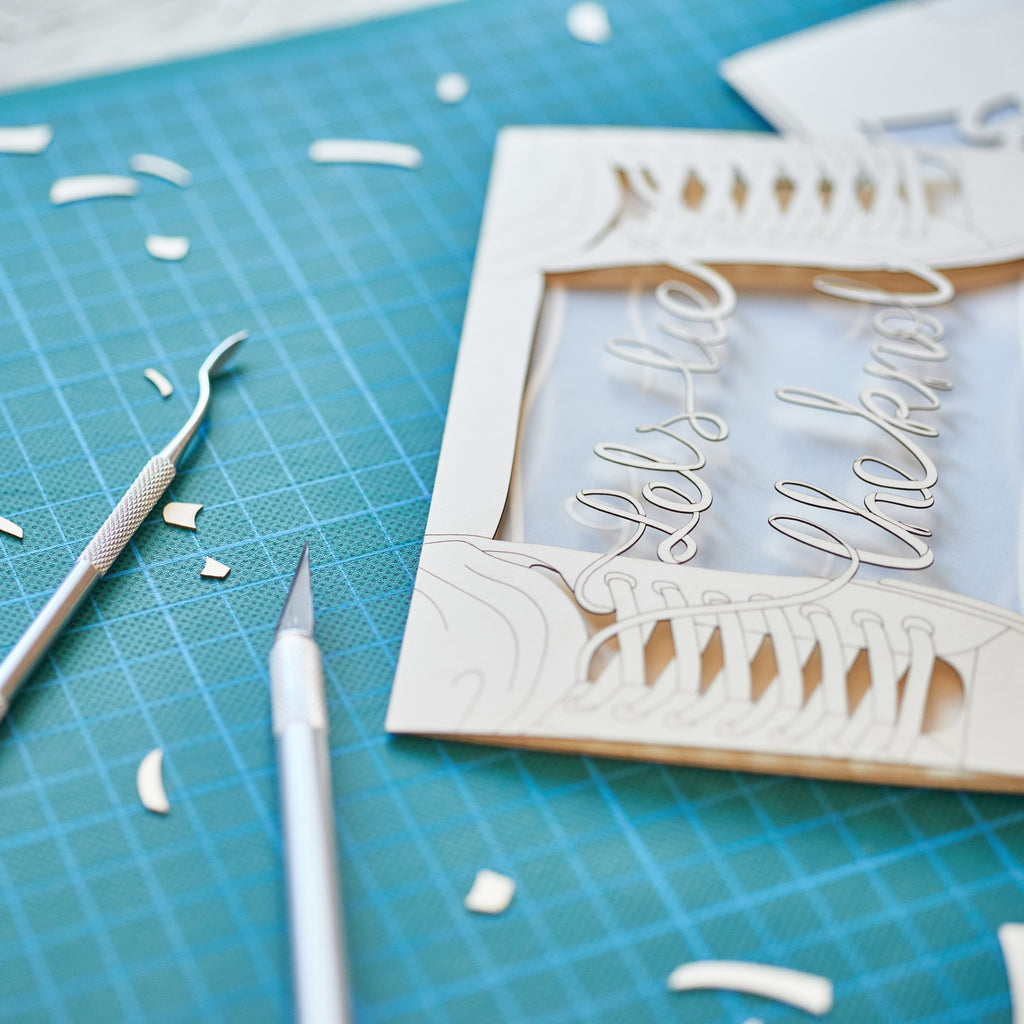 Let's Tie The Knot Card — Sneakers Proposal with Shoelaces Pun