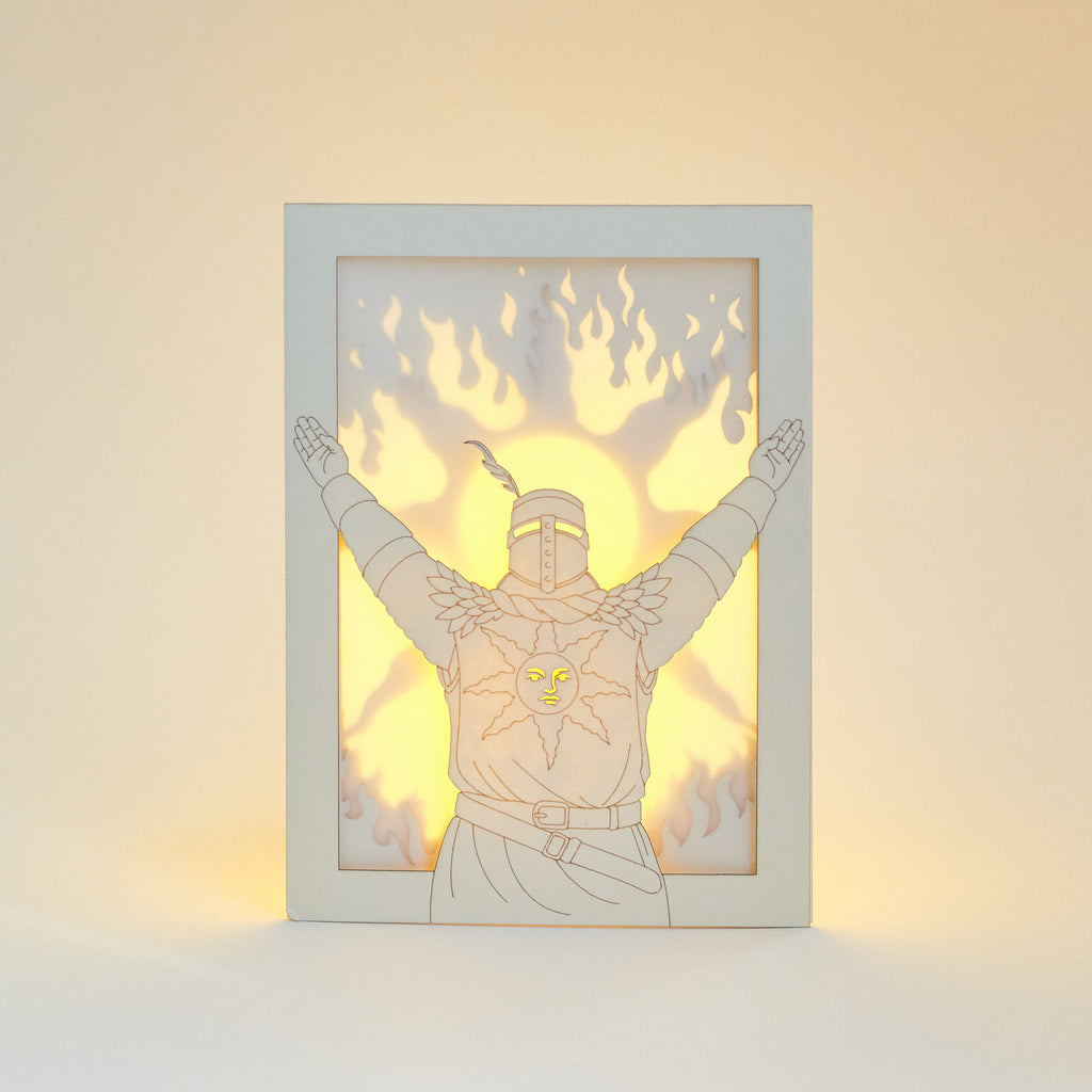 Dark Souls Solaire Card: Praise the Sun Knight with Flames