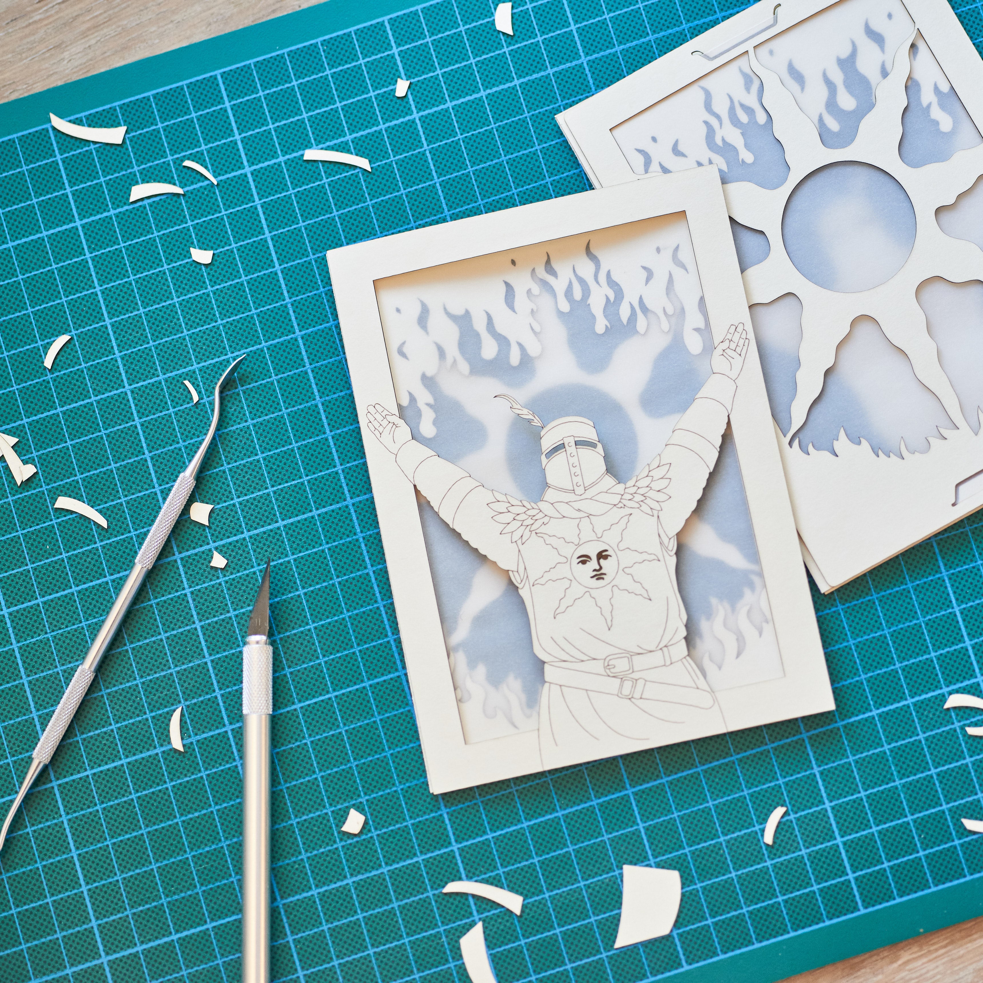 Dark Souls Solaire Card: Praise the Sun Knight with Flames