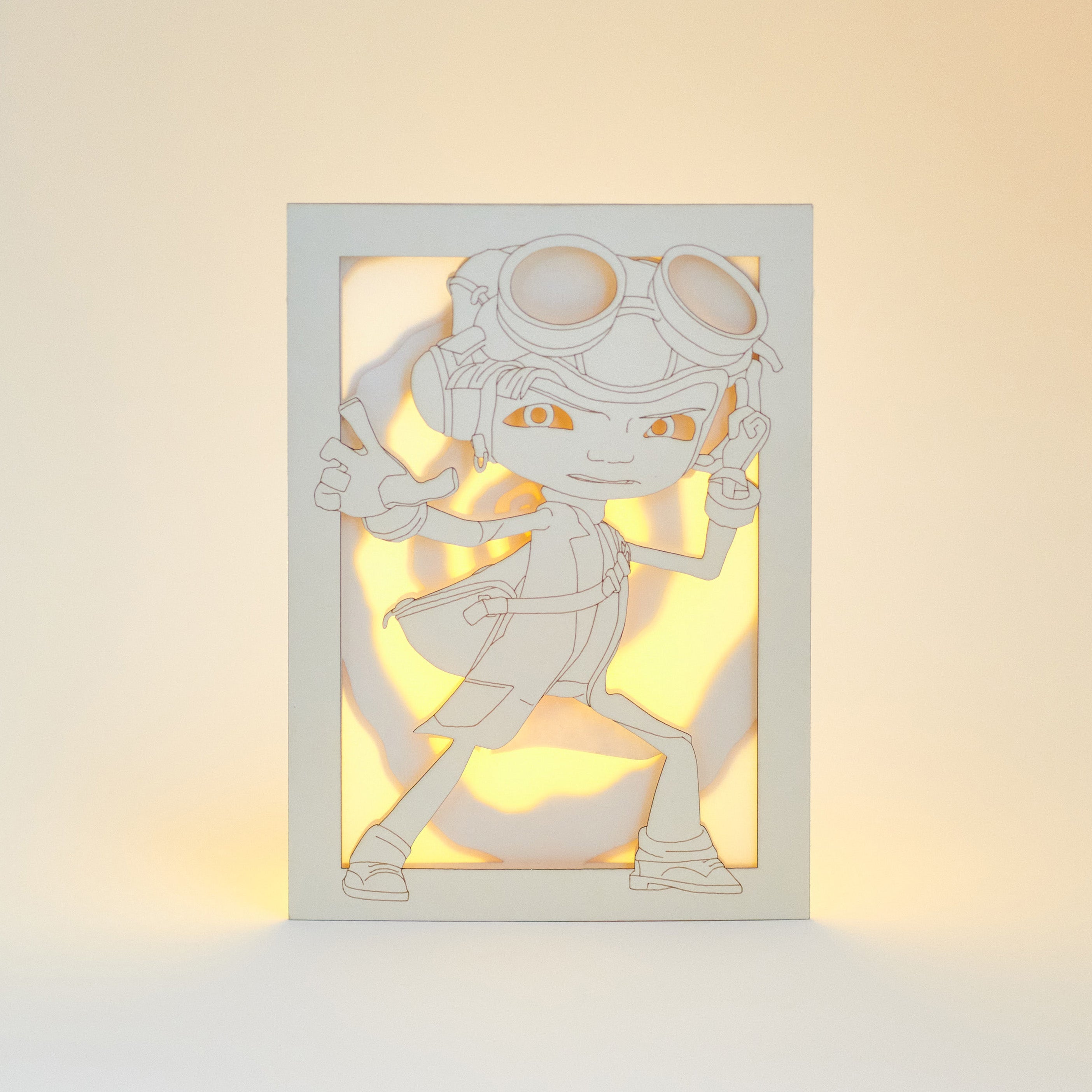 Psychonauts Raz Card: Telekinesis Hero with Hypnotic Swirls