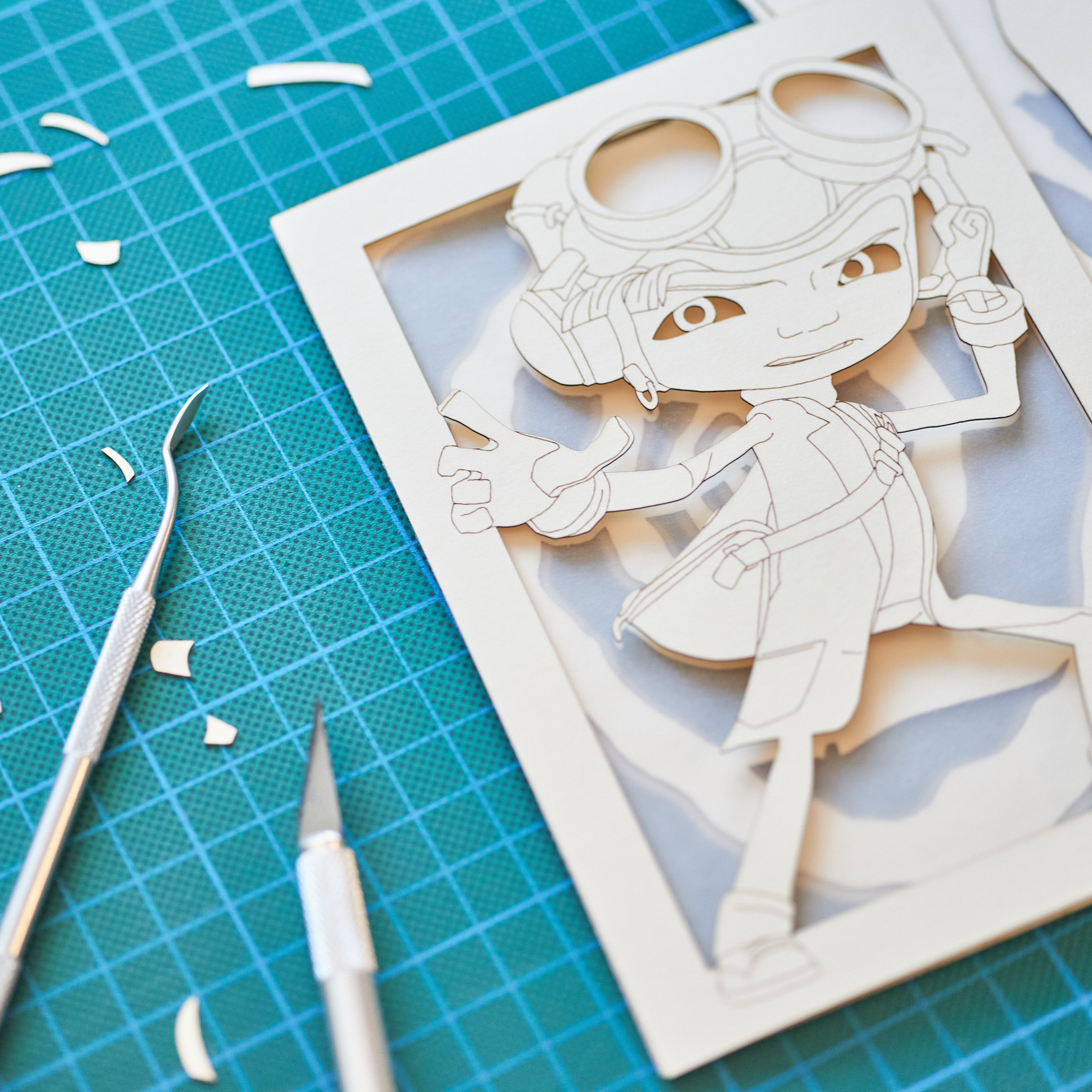 Psychonauts Raz Card: Telekinesis Hero with Hypnotic Swirls