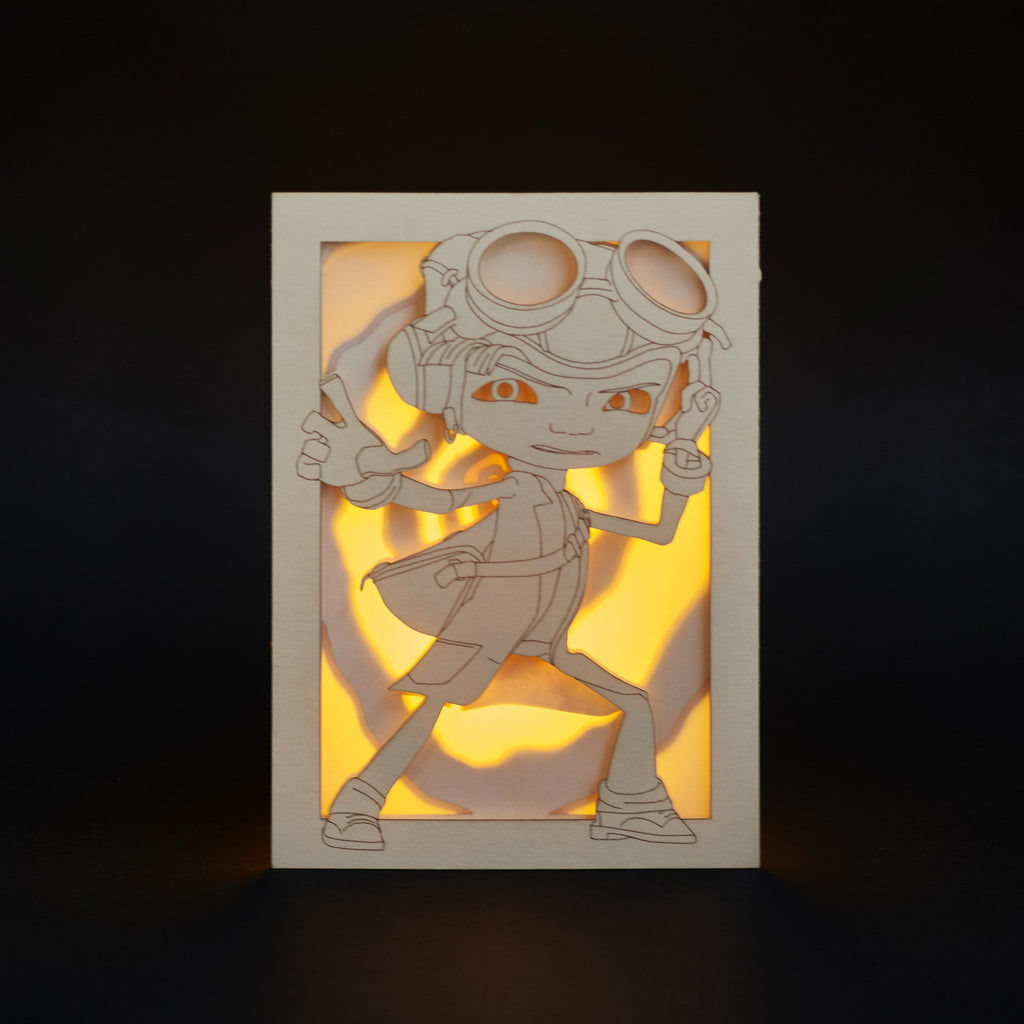 Psychonauts Raz Card: Telekinesis Hero with Hypnotic Swirls