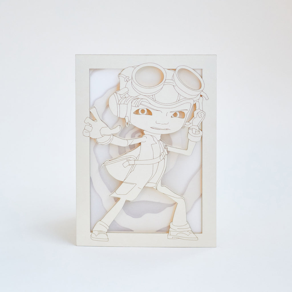 Psychonauts Raz Card: Telekinesis Hero with Hypnotic Swirls