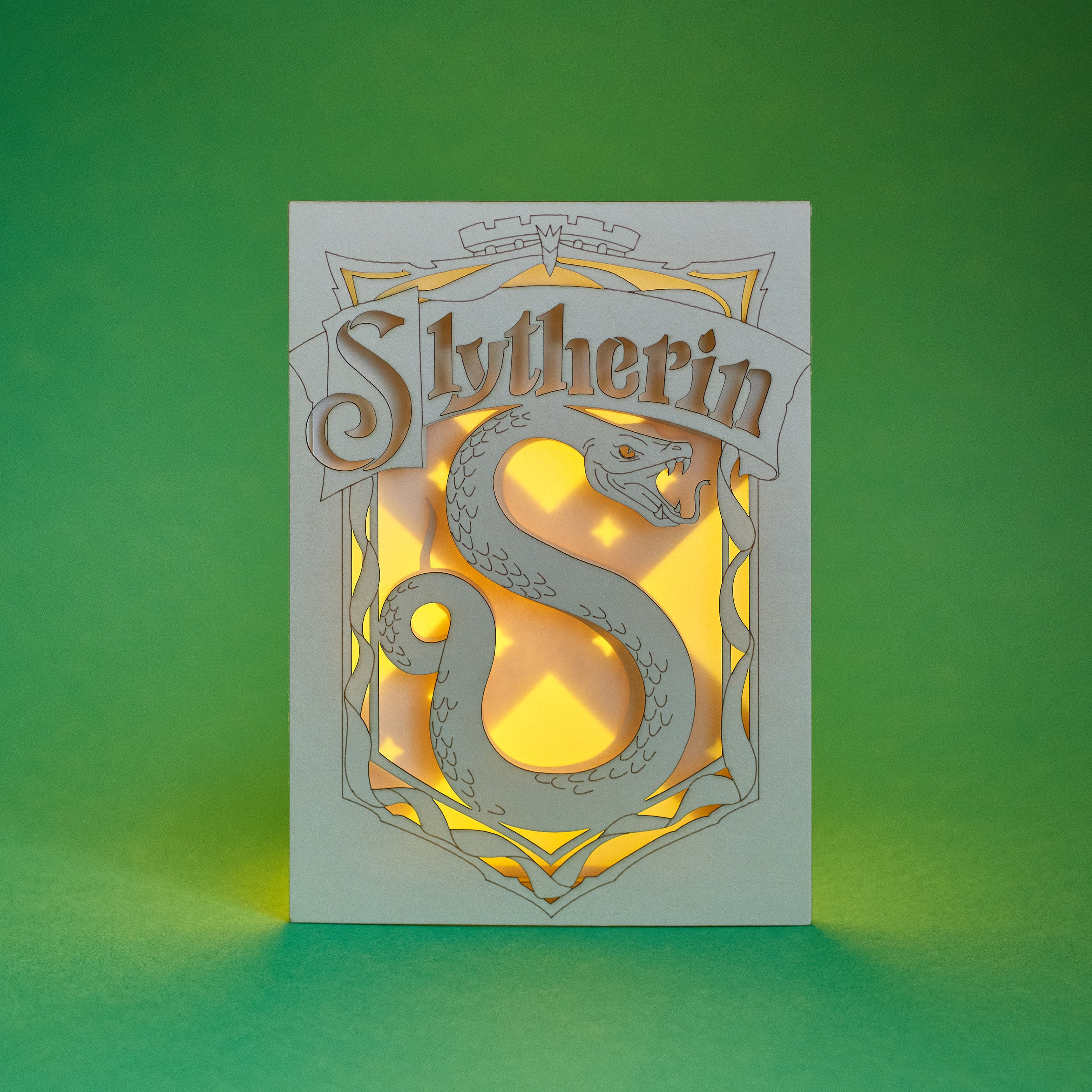 Slytherin Crest with Intricate Serpent Artwork