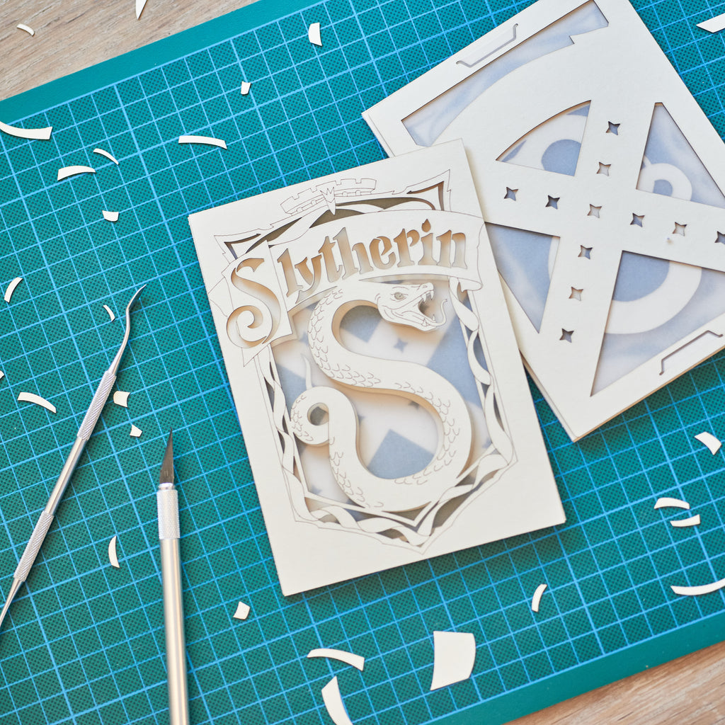 Slytherin Crest with Intricate Serpent Artwork