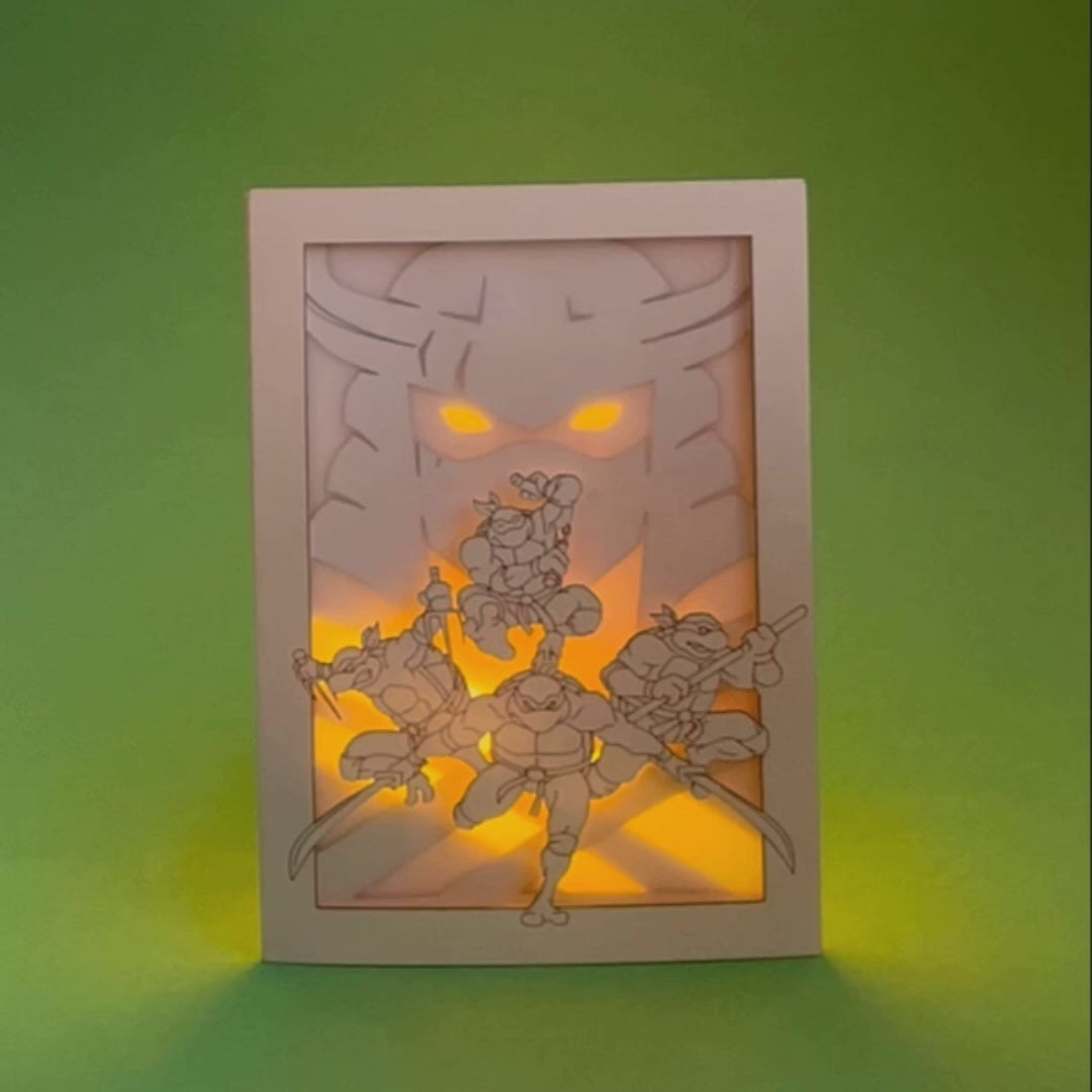 TMNT Ninja Turtles Card: Four Heroes vs Shredder