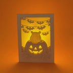 Cute capybara in jack-o-lantern with candy and bats Halloween